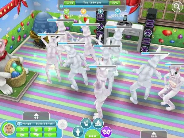 The Sims bunny dance