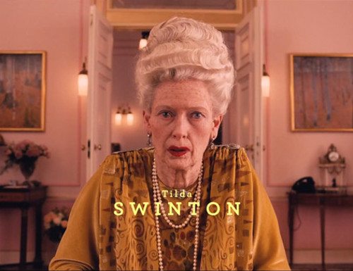 Yes, that is really Tilda Swinton in Wes Anderson's The Grand Budapest Hotel.