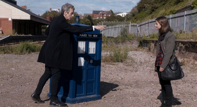 Doctor Who’s diminishing budget was evident: they could no longer afford to shrink Peter Capaldi and Jenna Coleman.